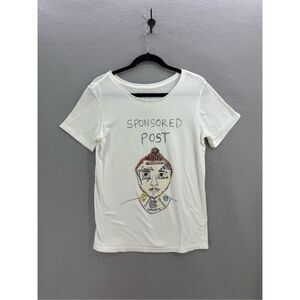 Unfortunate Portrait Men White Sponsored Post Malone Graphic T-Shirt Large